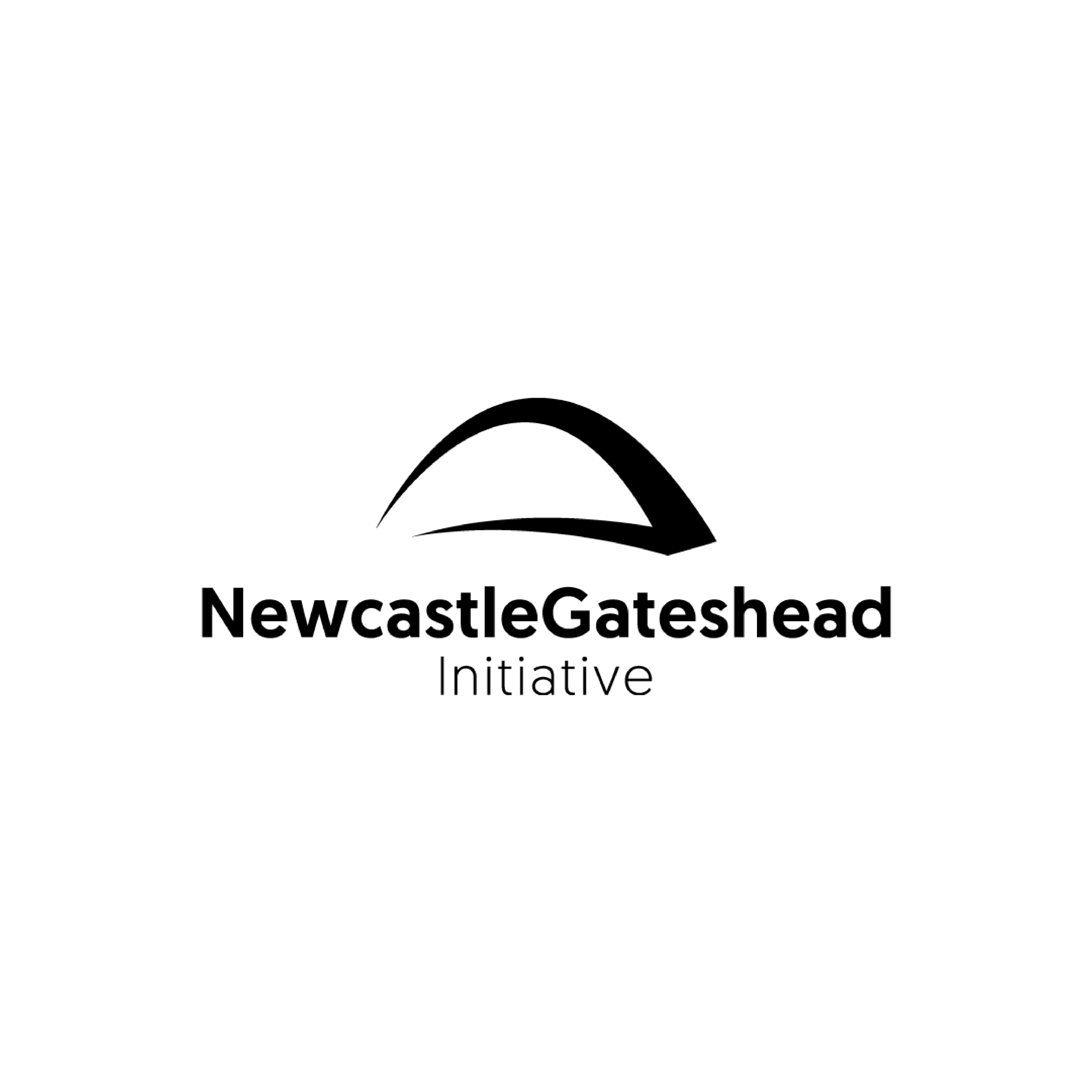 Logo for Newcastle Gateshead Initiative consisting of two curved lines forming an arch above the text 'Newcastle Gateshead Initiative'.