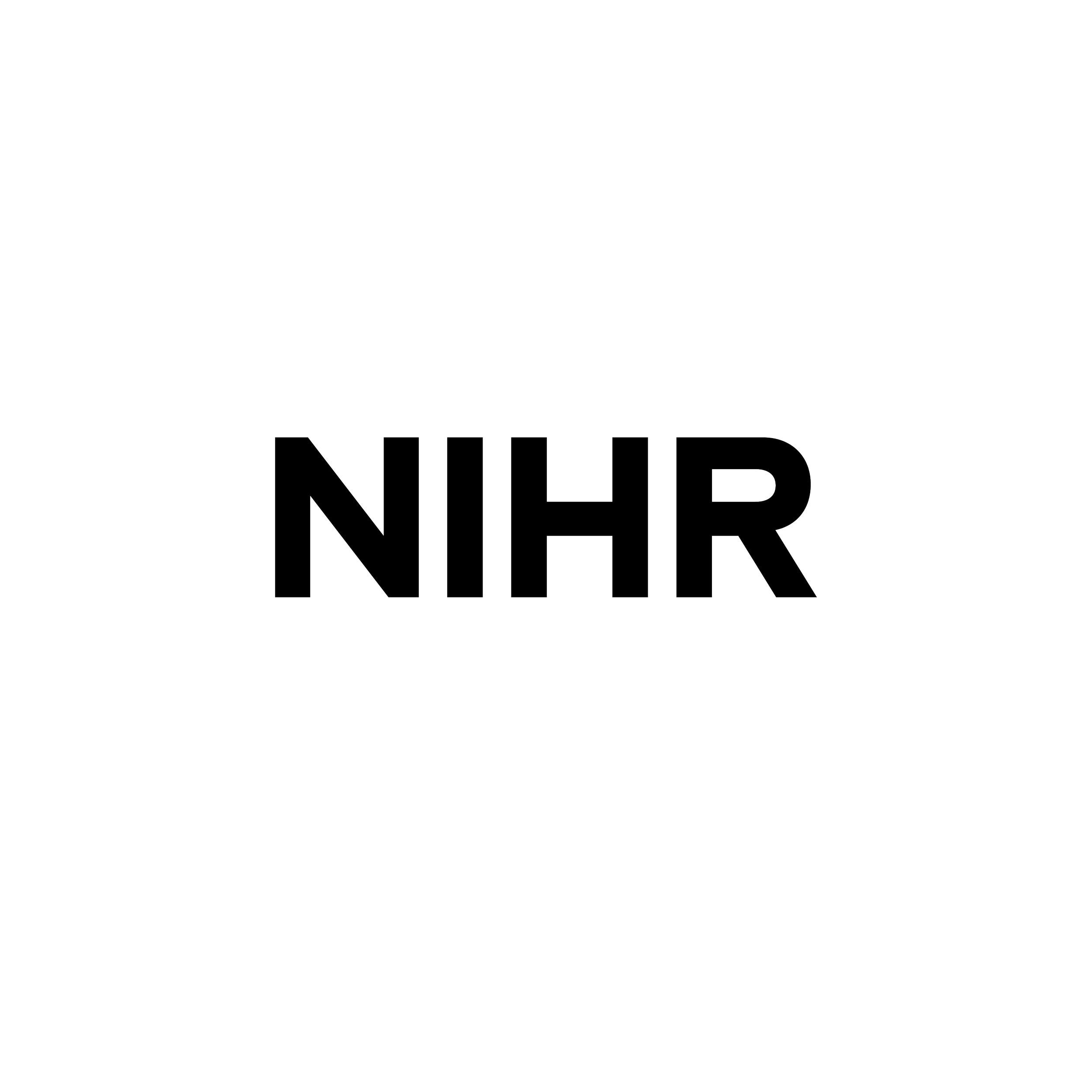 Black background with the logo of the National Institute for Health and Care Research (NIHR) in the center.