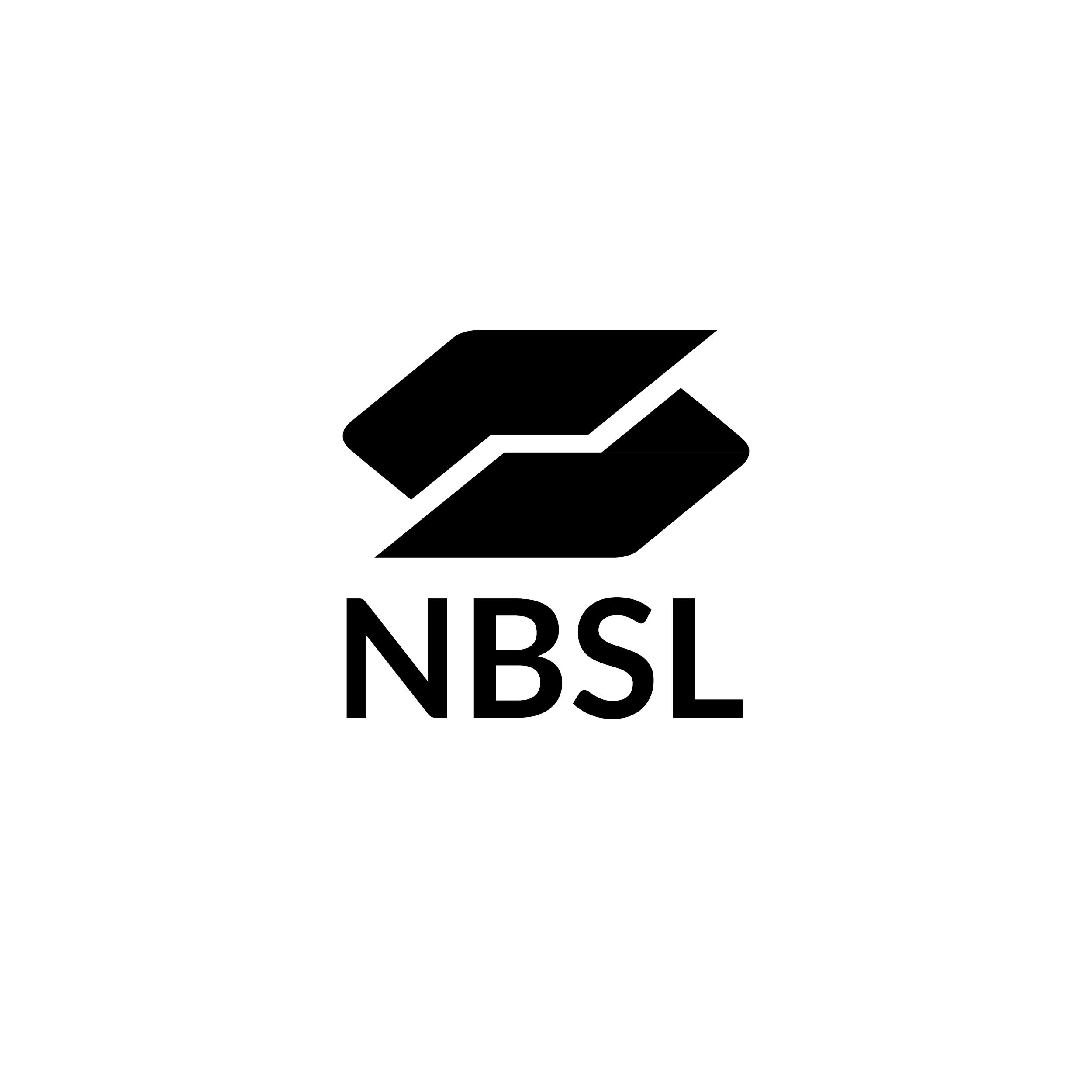 Line art logo featuring the letters NBSL and an abstract geometric shape above the text.