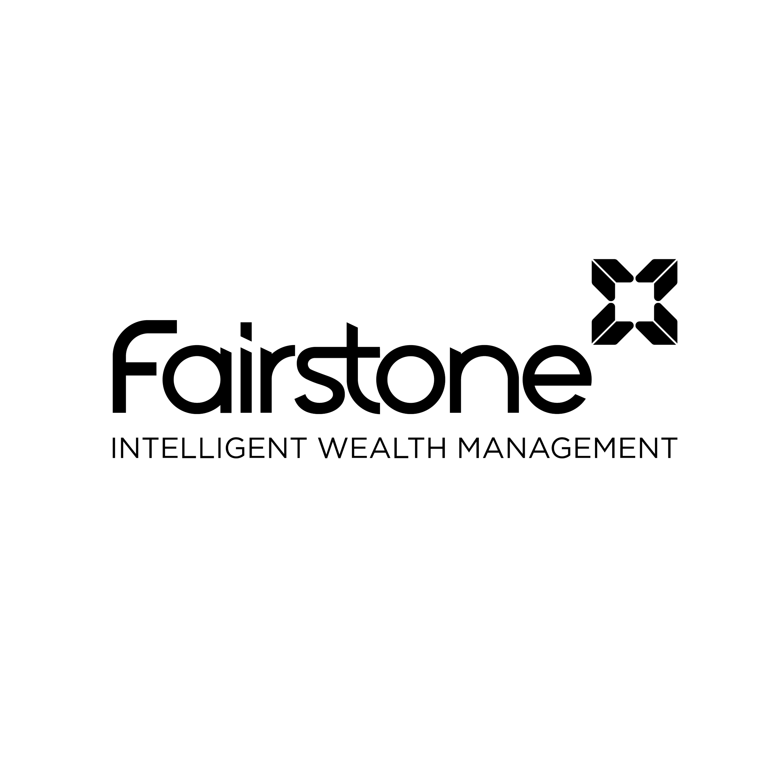 Fairstone logo with the tagline 'Intelligent Wealth Management' and a geometric icon in black and white.