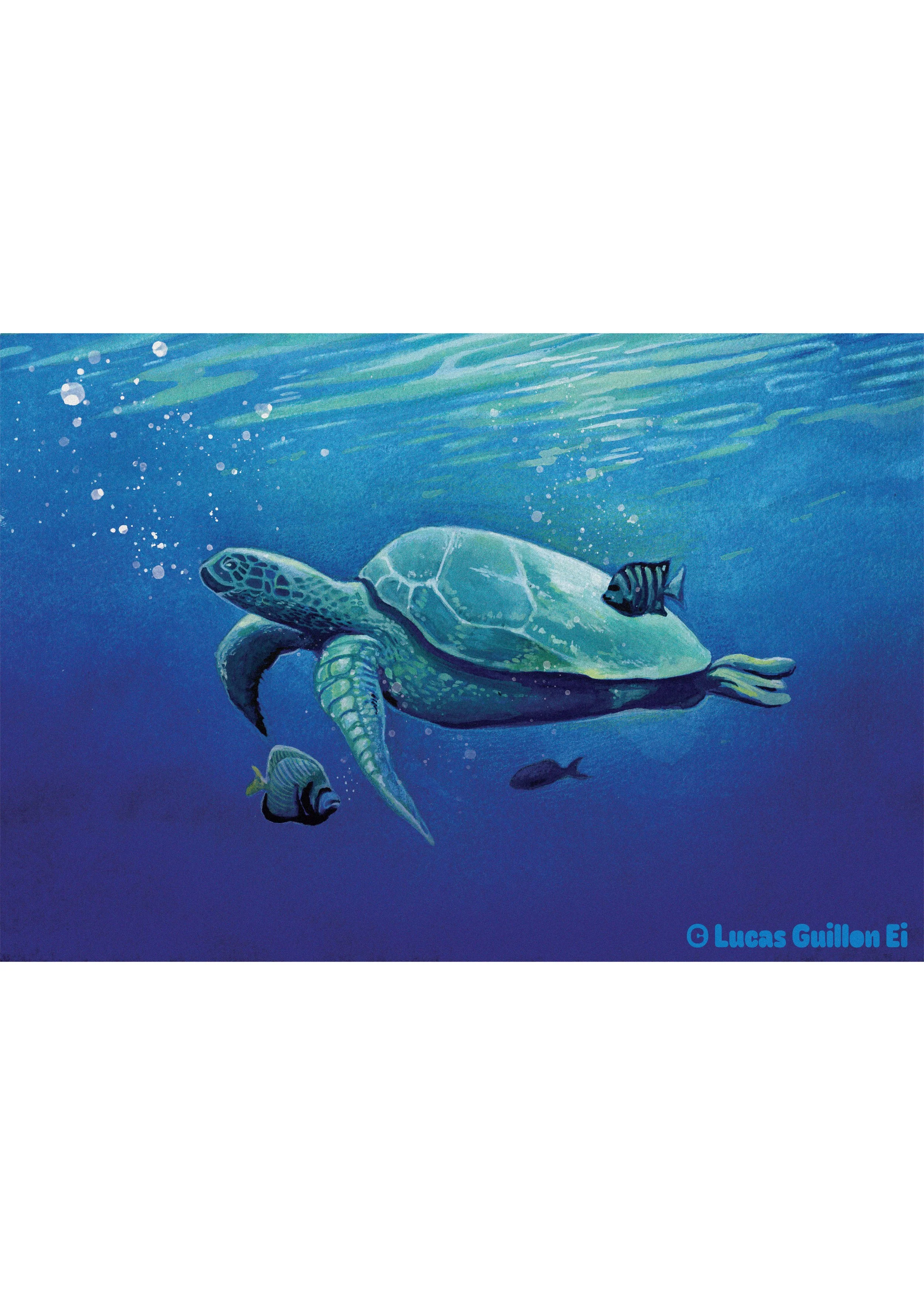 La tortue sous-marine
