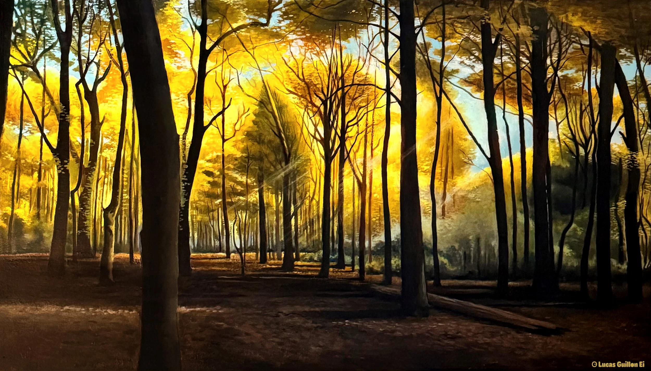 Oeuvre Originale - Forêt d’automne à Hambourg