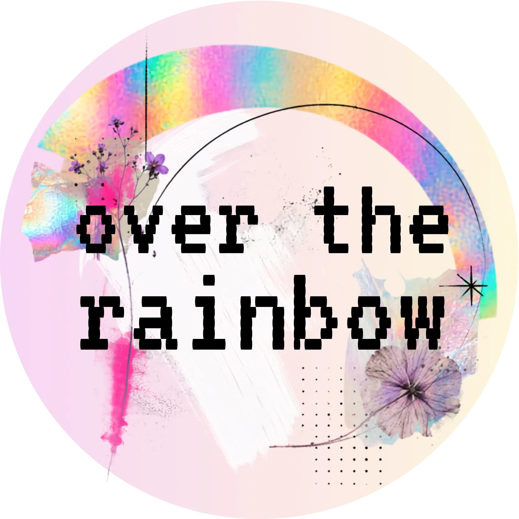 A colorful watercolor rainbow with black calendar icons and the text 'Hello Summer' in black.