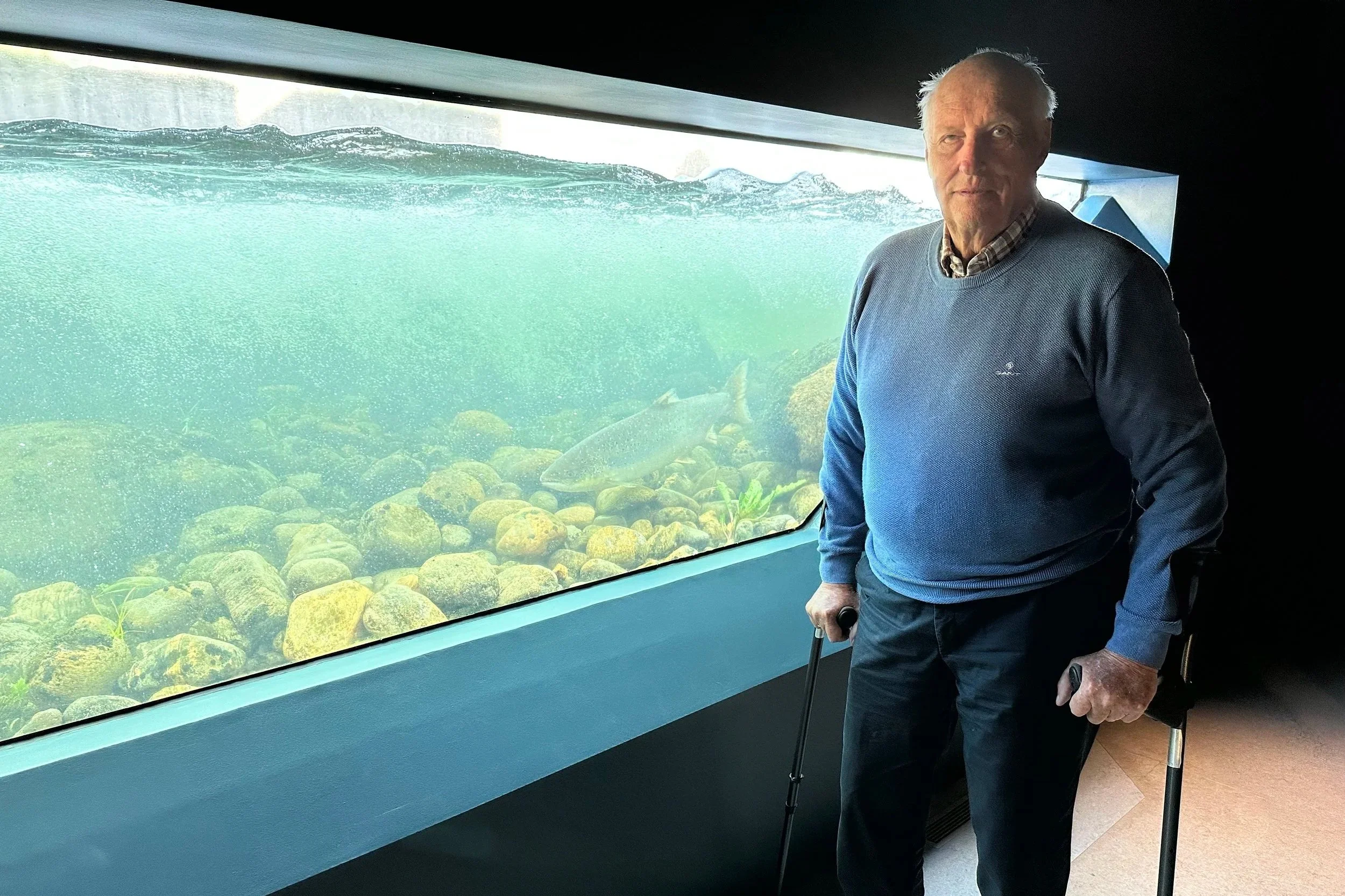 See the last salmon King Harald caught