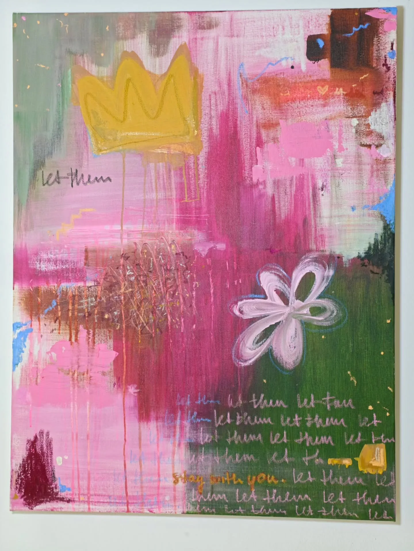 let them.
acrylic &amp; oil pastel on canvas 
65x85cm
2026

let them talk, think, look, chat, feel superior. whatever. stay with you.

___

#contemporarypainting 
#abstractcontemporary 
#artinteriors 
#contemporaryart
#abstractart