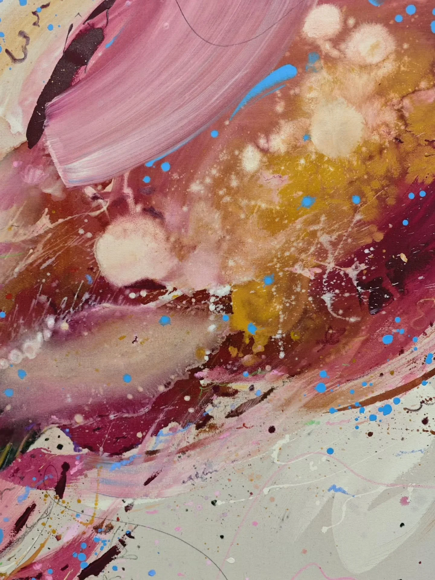 Details.

Origin of Power
acrylic &amp; oil pastel on canvas
135x100 cm
2026

#OriginOfPower #AbstractArt #ContemporaryArt #FeminineEnergy #womeninart