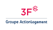 Logo du groupe Action Logement avec le texte '3F'