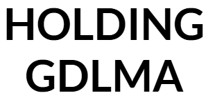 Texte noir sur fond blanc : "HOLDING GDLMA"