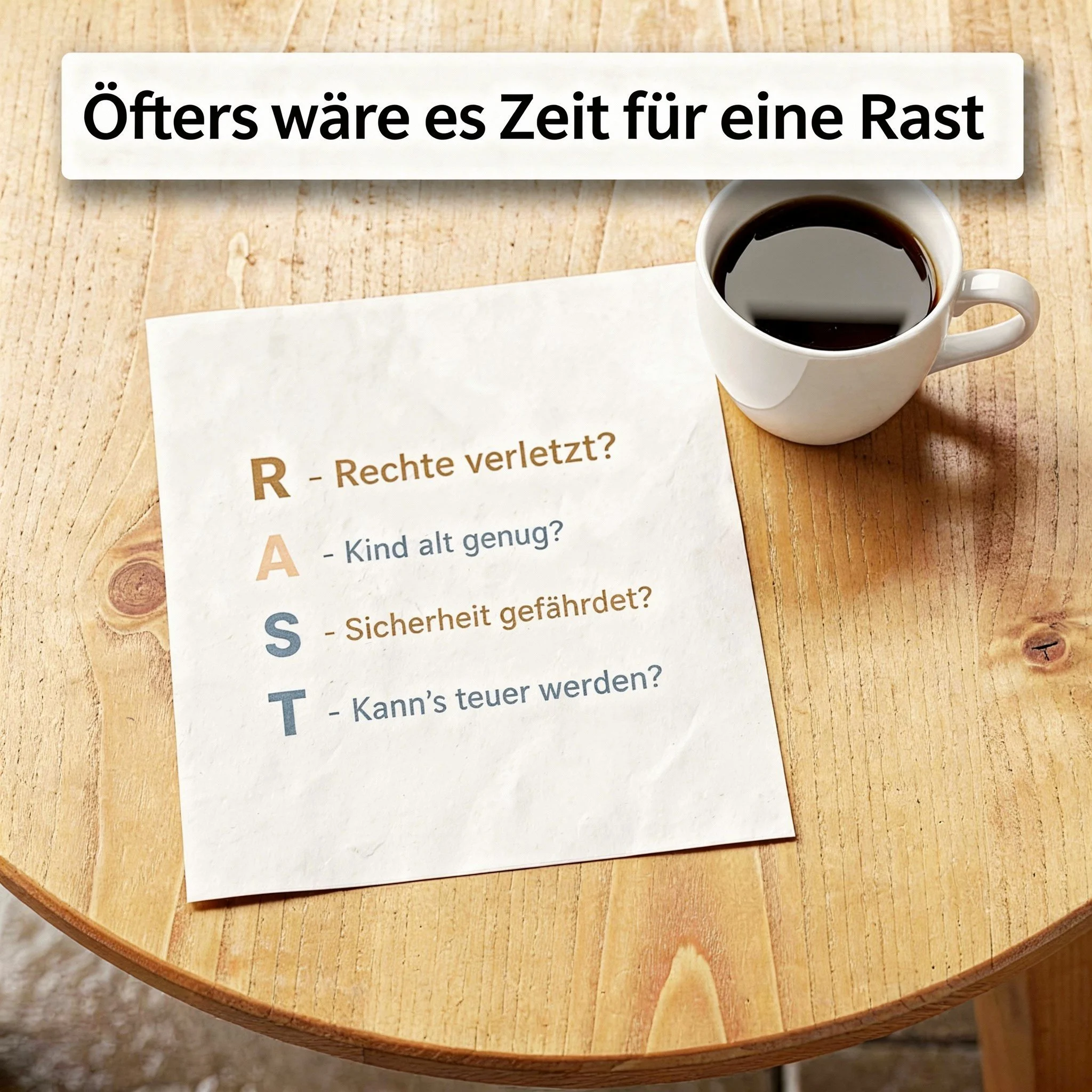 RAST – Mehr Pausen
