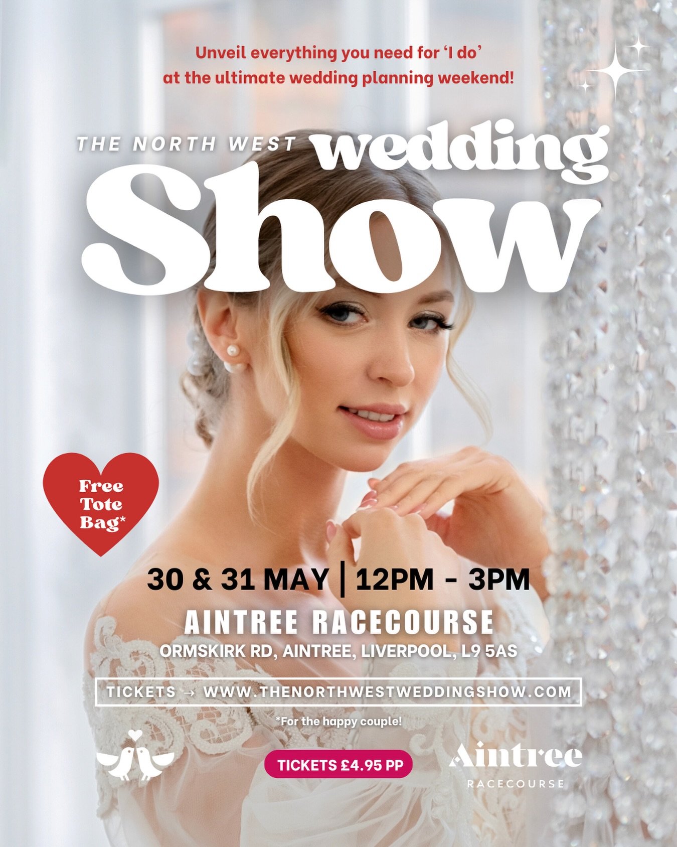 WEDDING SHOW ANNOUNCEMENT!

I am going to be at the @redeventuk wedding show on 

✨ 30 &amp; 31 MAY ✨

At

✨ AINTREE RACECOURSE ✨

#liverpoolwedding #love #weddings #weddingshow #northwestisbest