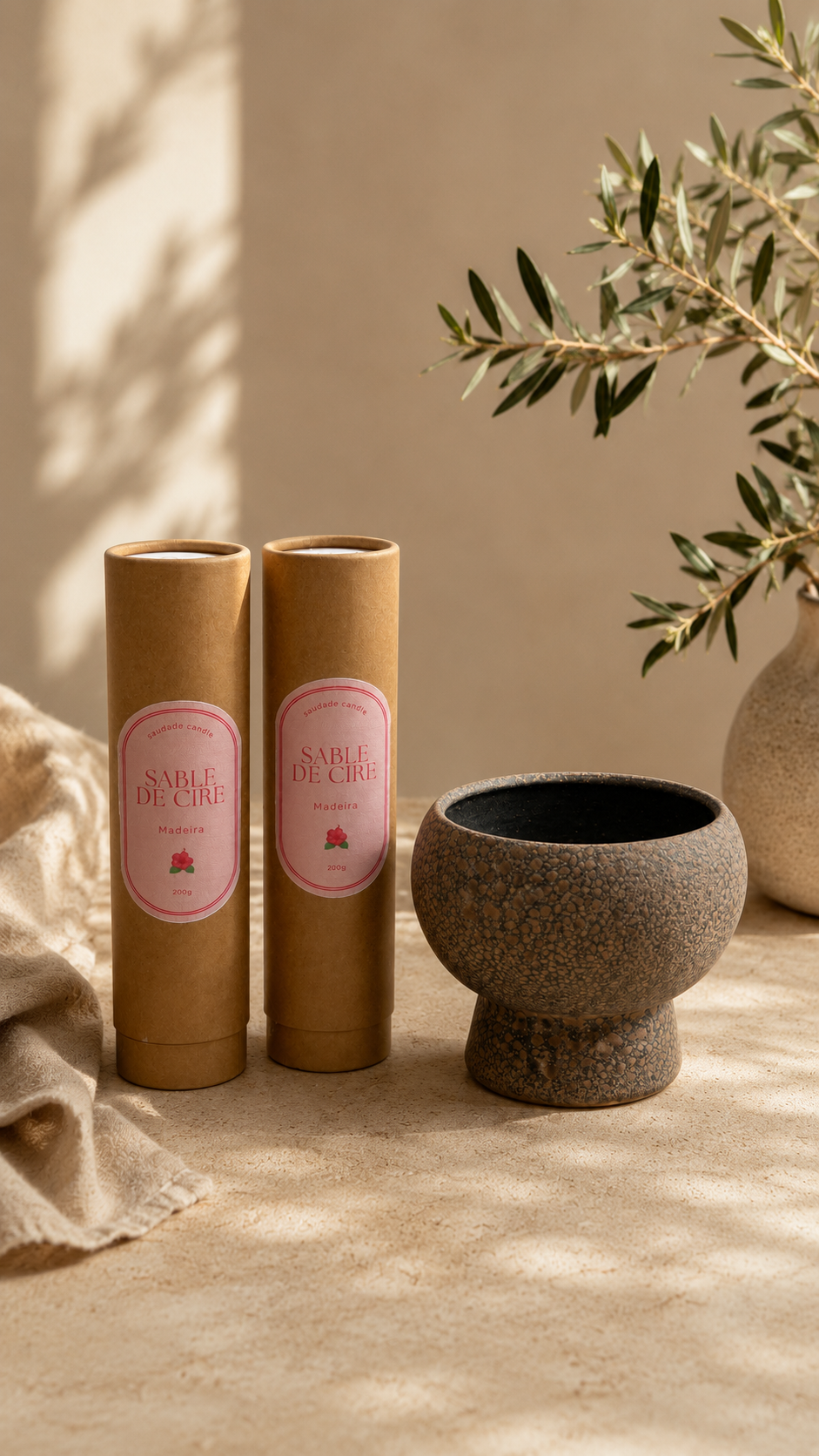Coffret Madeira – Vase Bougie Rechargeable