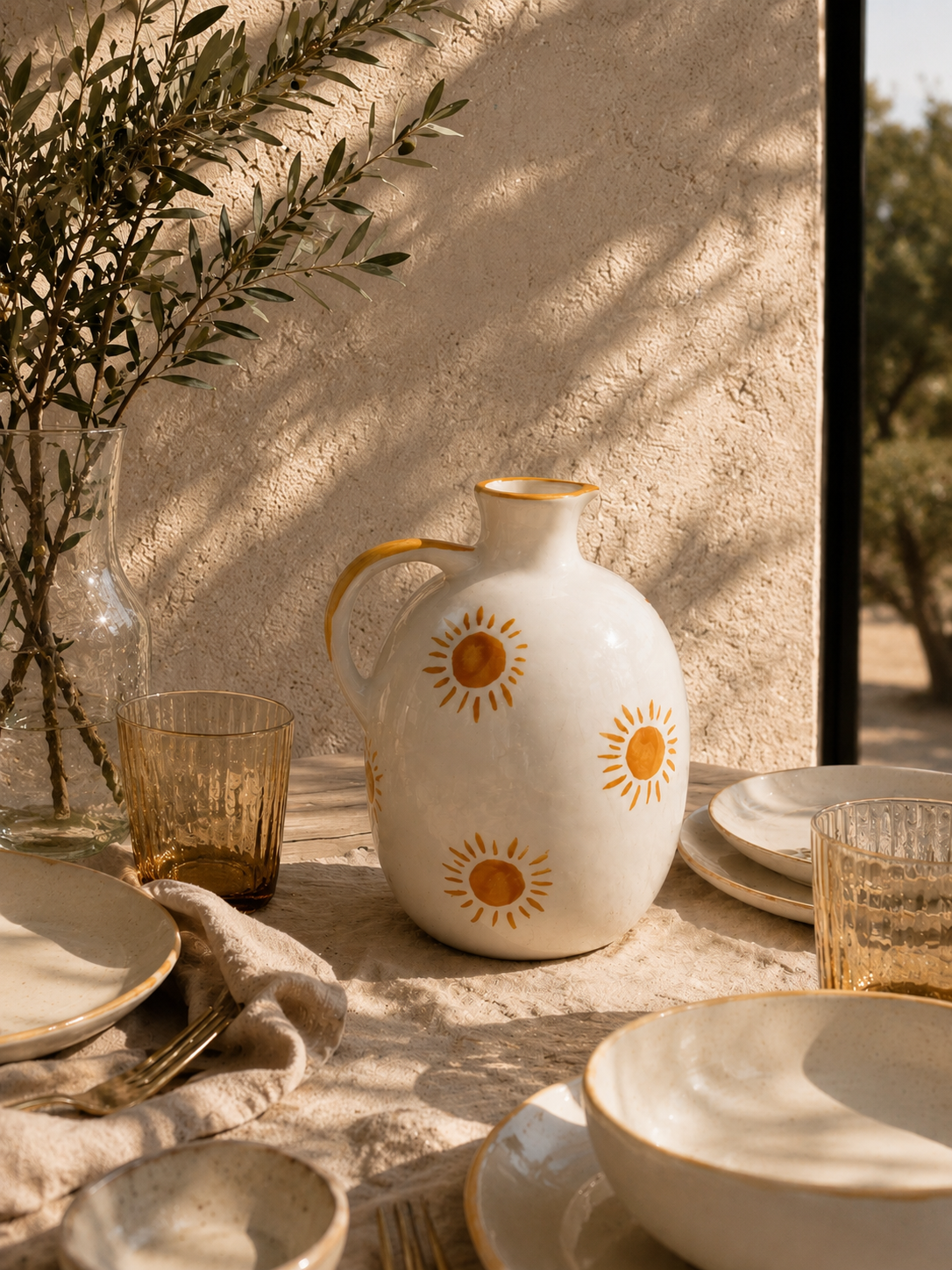 Pichet Soleil en décoration de table méditerranéenne