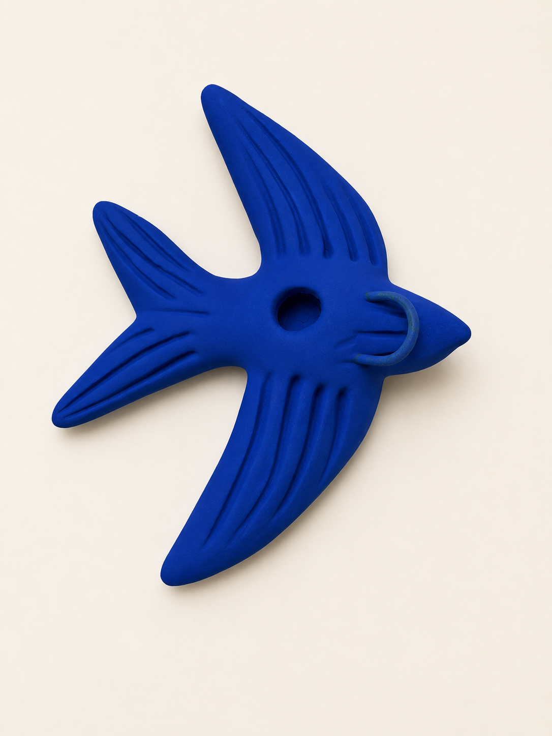 hirondelle bleu cobalt en céramique