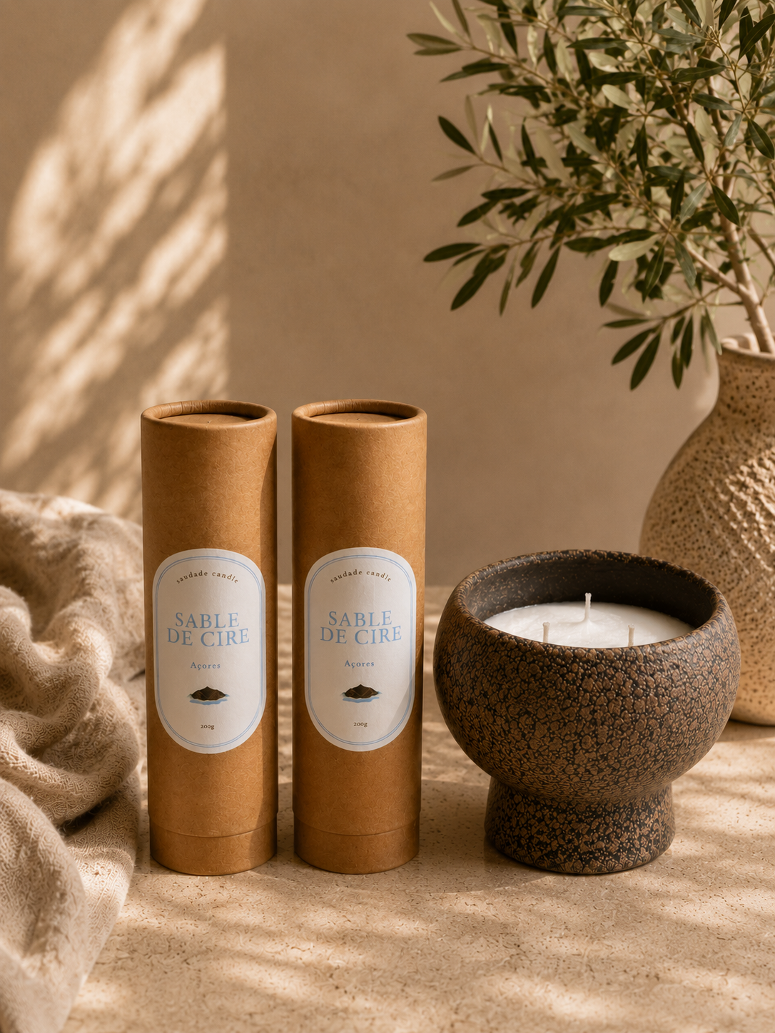 Coffret Açores – Vase Bougie Rechargeable