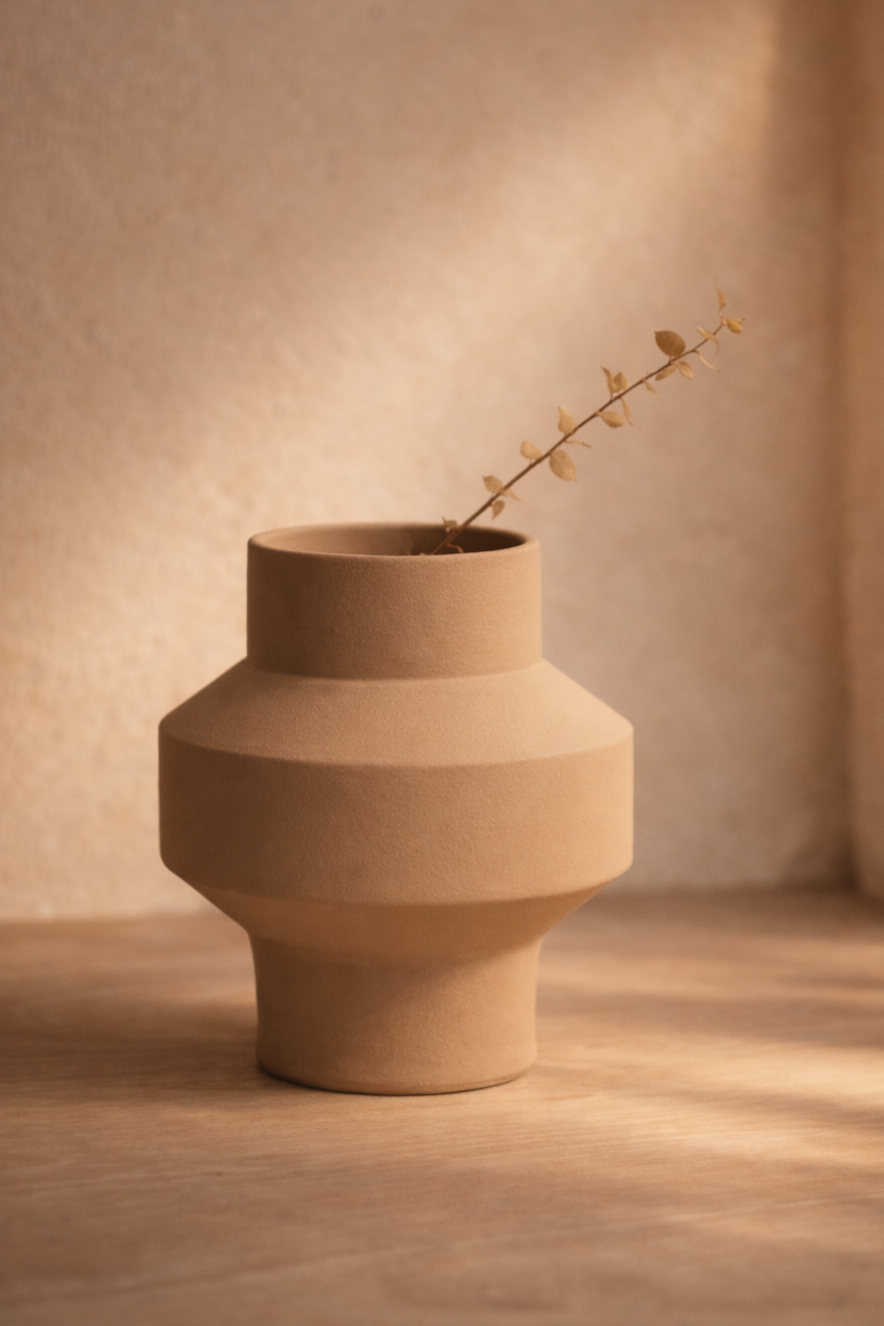 Vase en céramique portugaise Rocha terracotta fait main