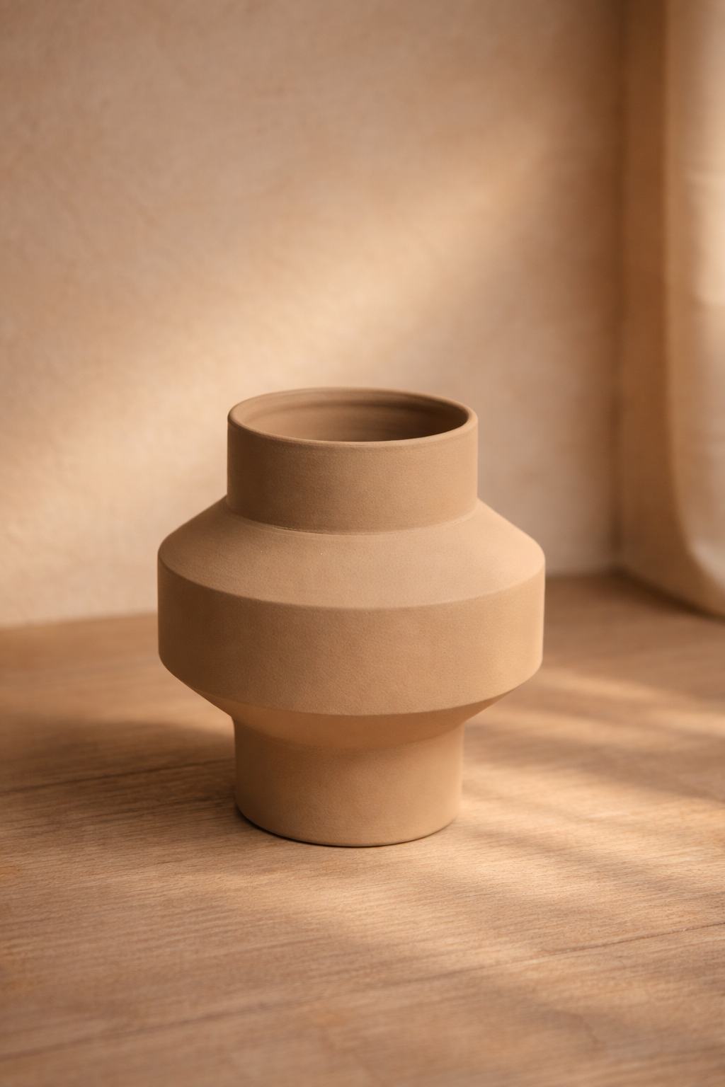 Vase Rocha en céramique portugaise design sculptural vue de face finition mate