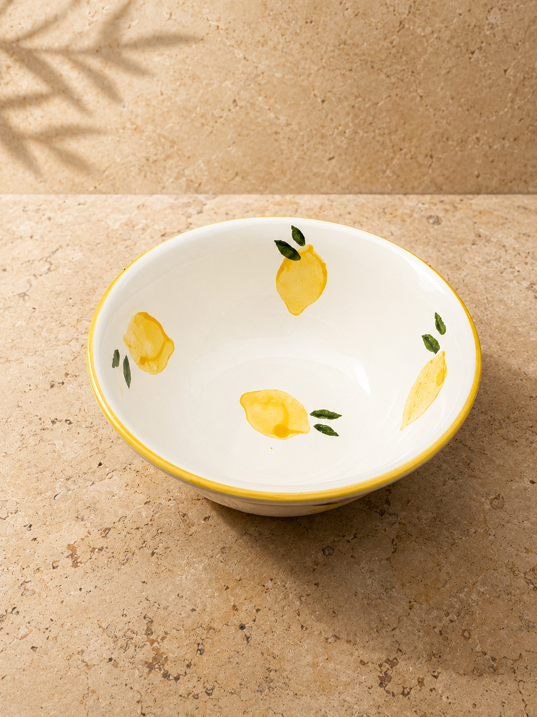Bol Limão en céramique portugaise artisanale décoré de citrons peints à la main.