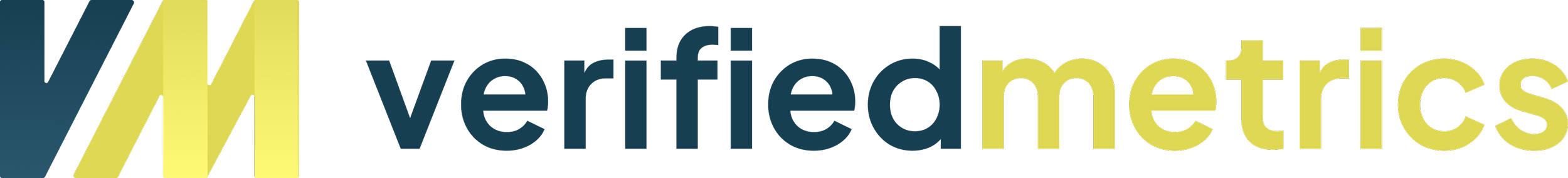Part of a colorful logo or text design with the words "verified metrics" in large font.