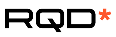 Logo with the letters 'RQD' and an orange asterisk