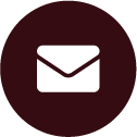 Envelope icon on a maroon background