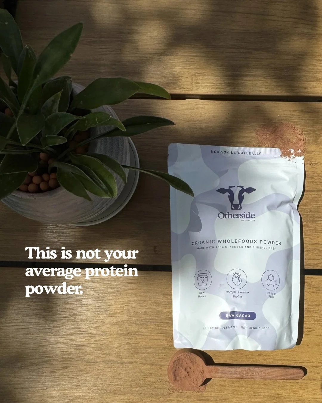 This isn&rsquo;t your average protein powder.

It&rsquo;s 7 real, ancestral ingredients designed to actually nourish you &mdash; not just hit a protein target.

No fillers.
No gums.
No synthetic additives.

Just beef organs, collagen, colostrum, raw 