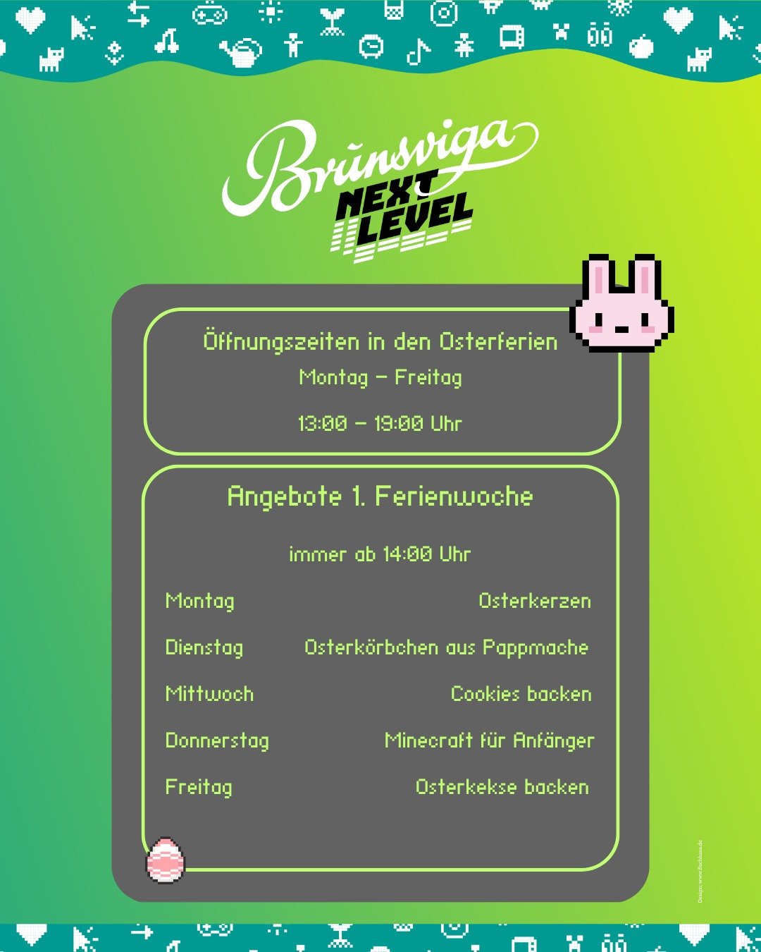 F&uuml;r die Ferien haben wir uns ein paar besondere Aktionen &uuml;berlegt. Wir haben wie gewohnt von 13:00 - 19:00 Uhr ge&ouml;ffnet. Die Angebote starten aber bereits ab 14 Uhr.