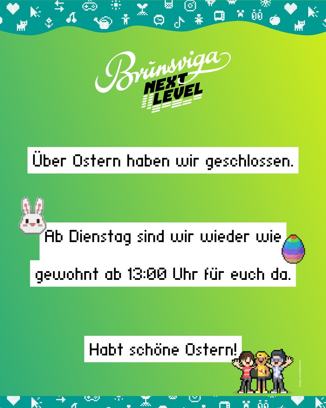 &Uuml;ber Ostern haben wir geschlossen. Ab Dienstag sind wir wieder wie gewohnt ab 13:00 Uhr f&uuml;r euch da. Habt sch&ouml;ne Ostern :)