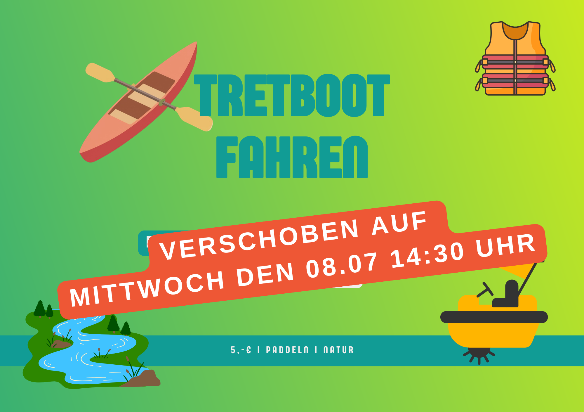 Tretboot fahren