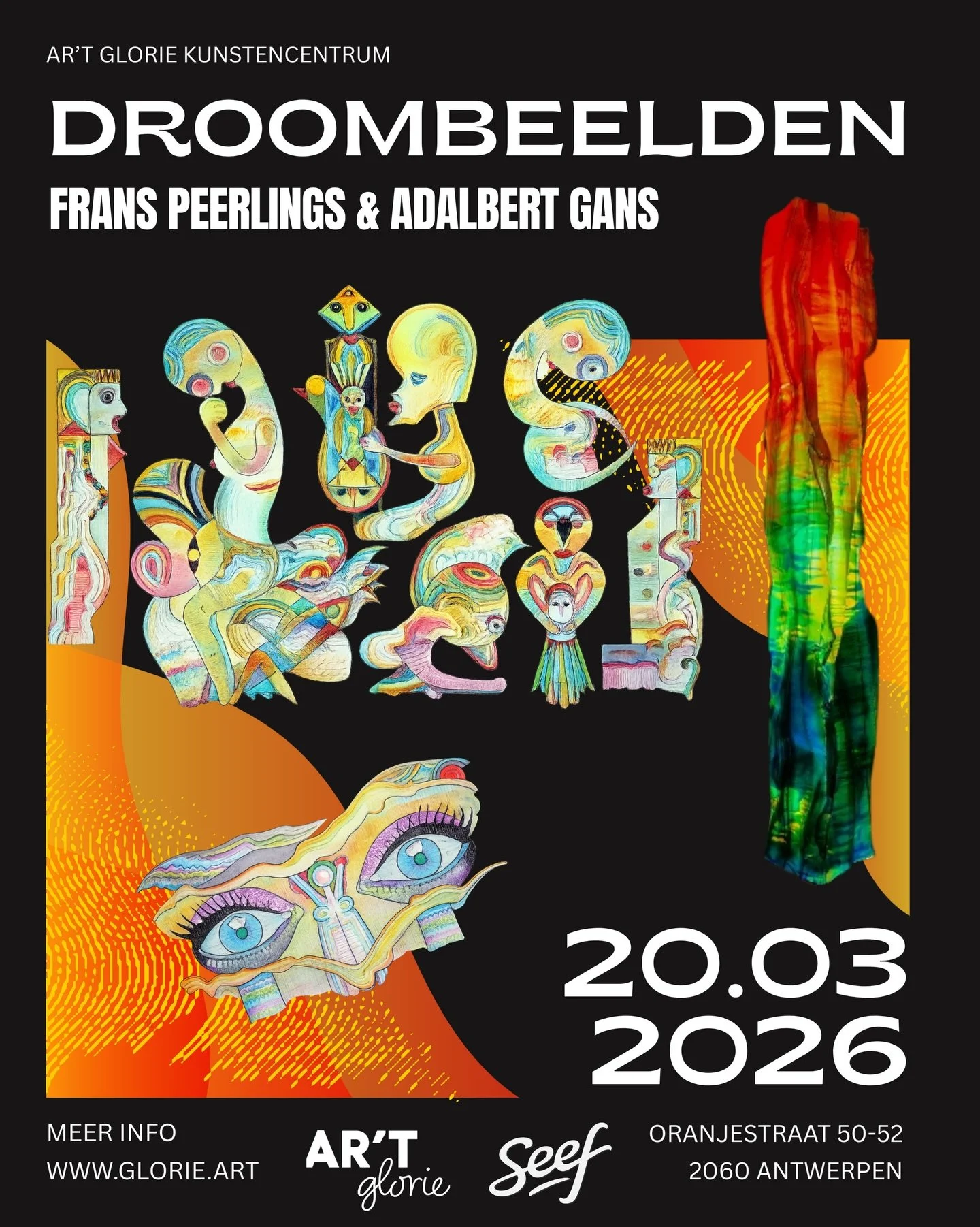 ☁️✨ | Duo-expositie
We zijn terug! Op 20 maart vieren we de start van de lente met onze eerste expo van het jaar: DROOMBEELDEN; wat zie je wanneer je echt kijkt?

🎨 De kunstenaars:
* Frans Peerlings: Ontdek zijn nooit eerder getoonde &lsquo;Antwerps