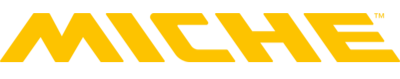 Logo giallo con il nome 'MICHE' scritto in caratteri maiuscoli stilizzati