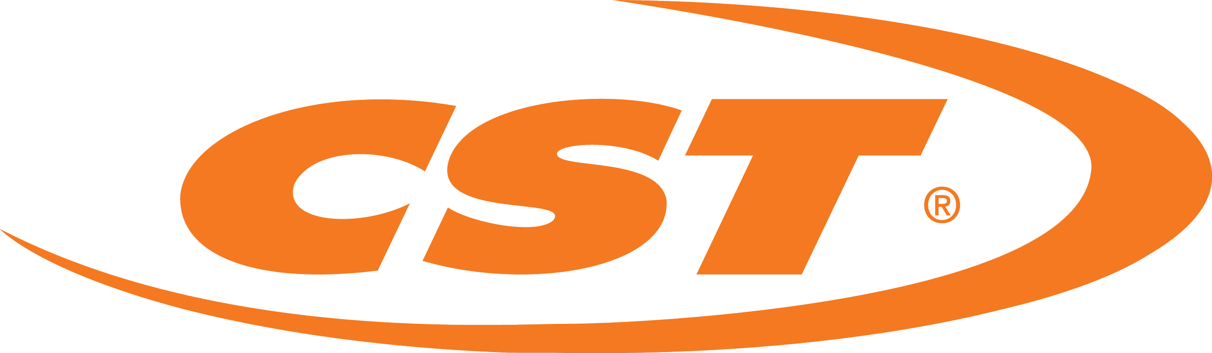 Logo di CST, un'azienda di sicurezza, con lettere arancioni all'interno di un ovale arancione.