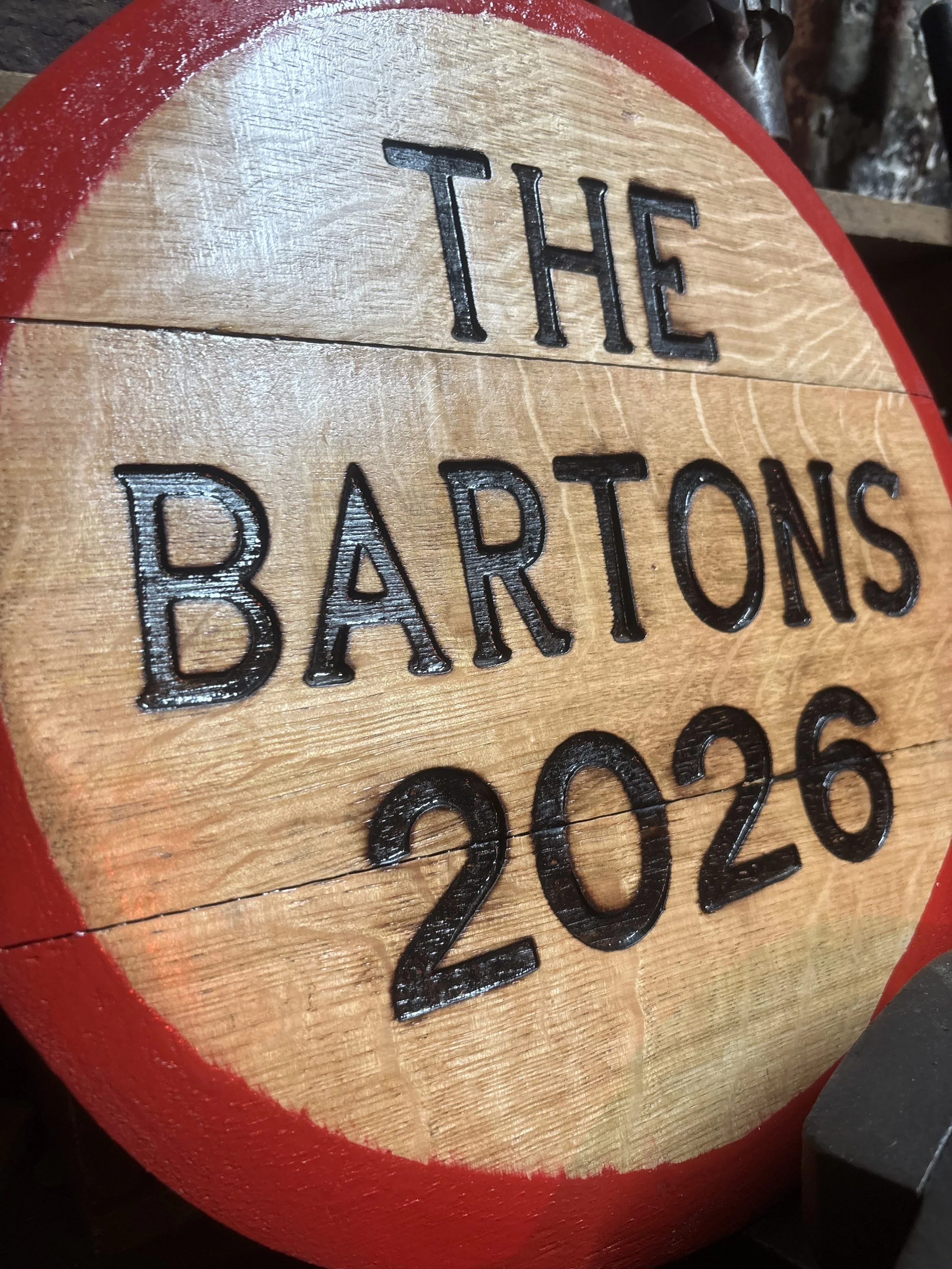 Hand chopped Firkin Head - Custom Branded