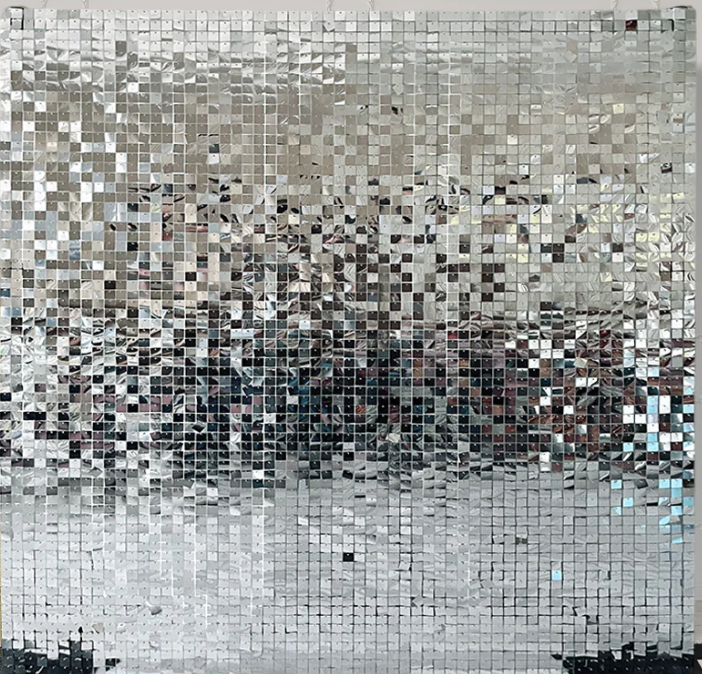 Srebrni mirror backdrop za photo booth — The Vibe™