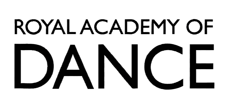 The text 'Royal Academy of Dance' in black letters on a white background.