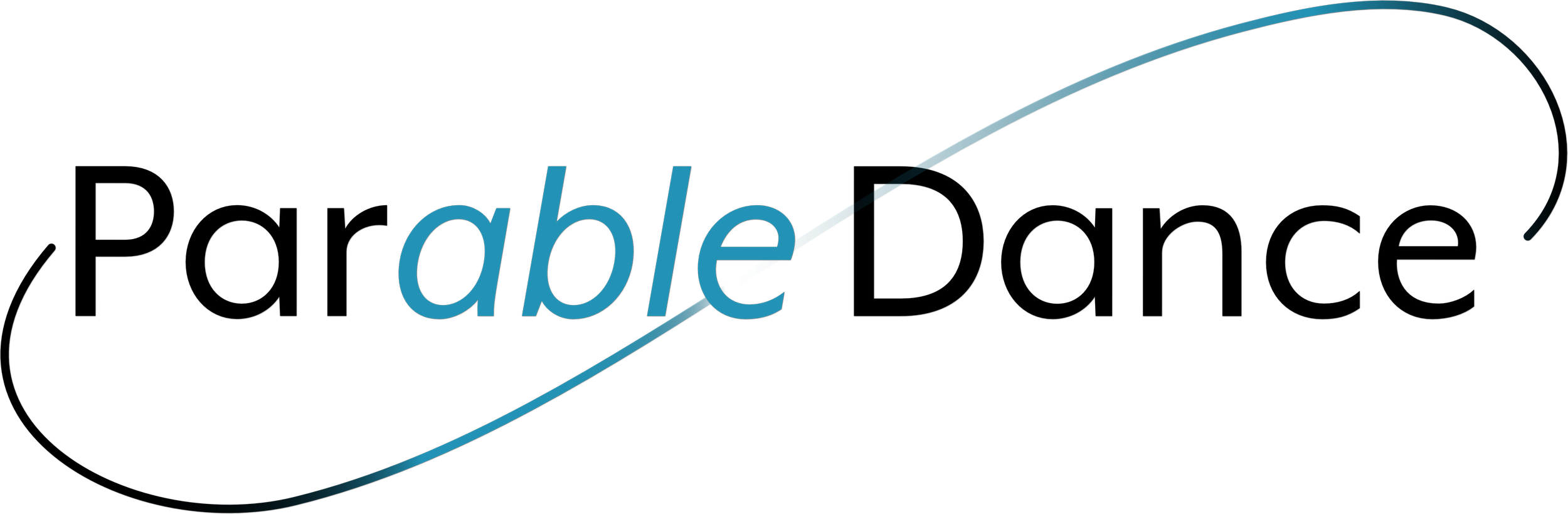 The words Parable Dance with a swoosh line connecting the start and end of the words.