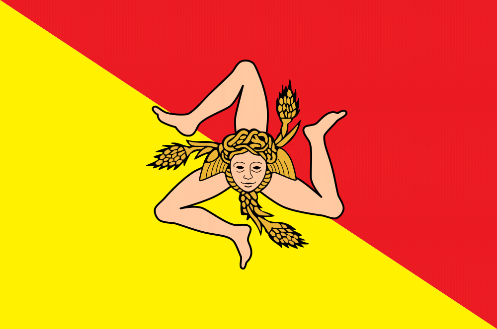 Flag of Uganda with a Central Mandala emblem featuring a woman with dreadlocks, surrounded by wheat with red, yellow, and black colors.