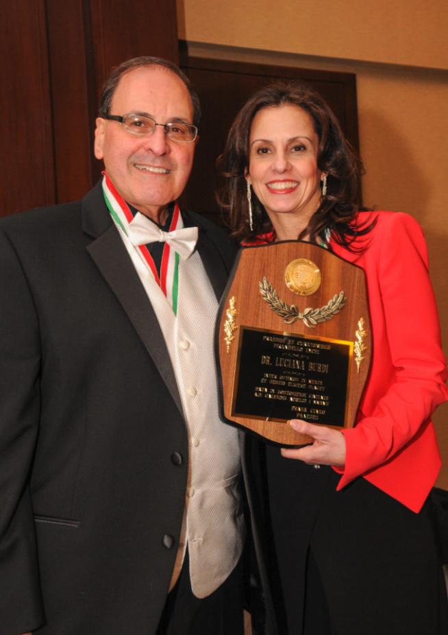 President Frank Ciano and Dr. Luciana Burdi