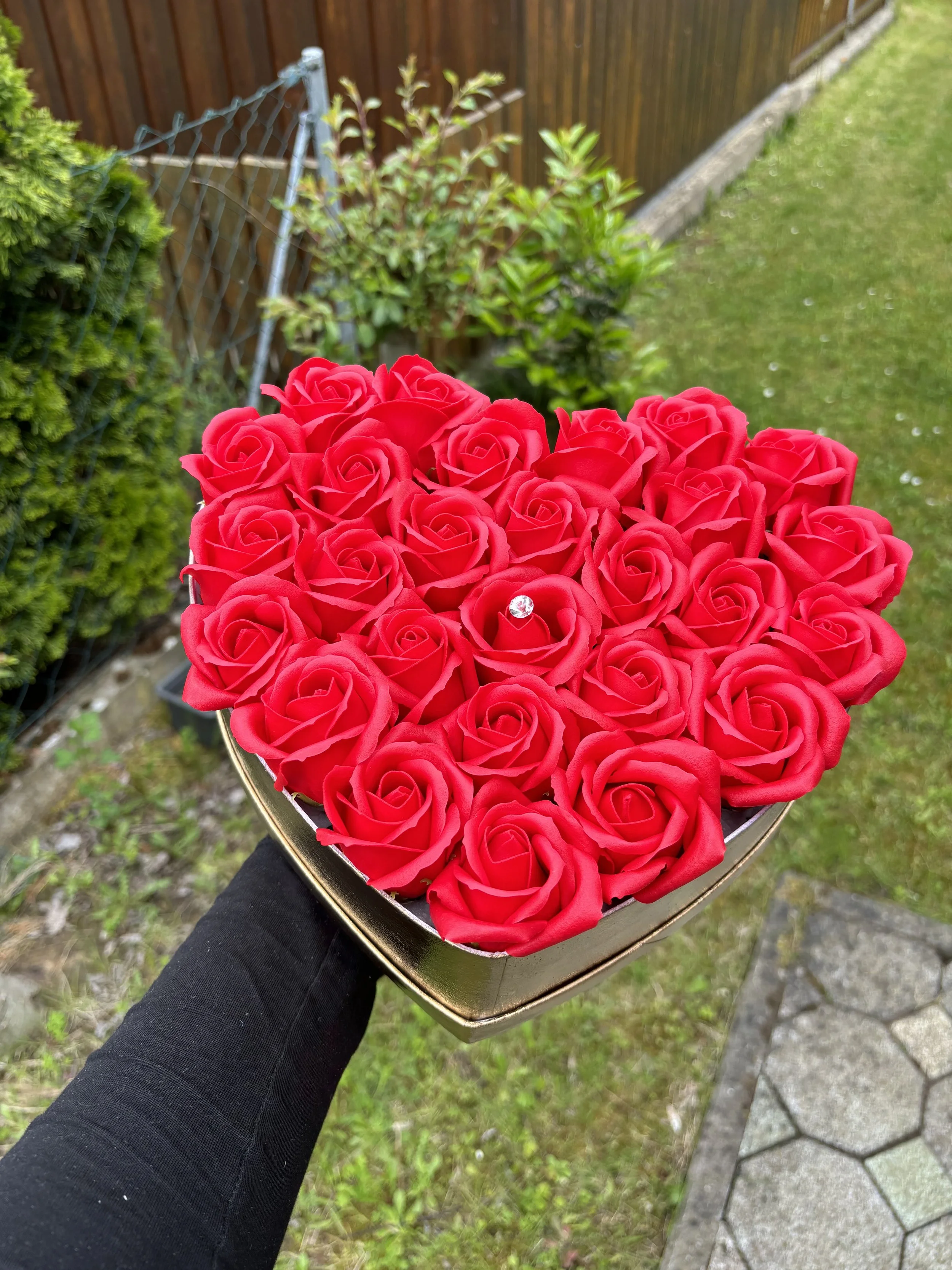 Buchet Mediu Trandafiri de săpun în formă de inimioară