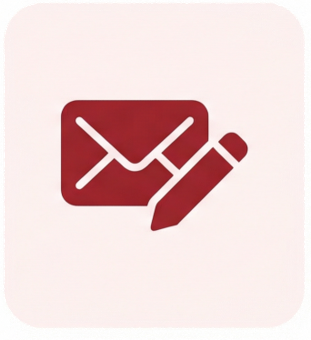 Icône de courrier électronique avec un crayon