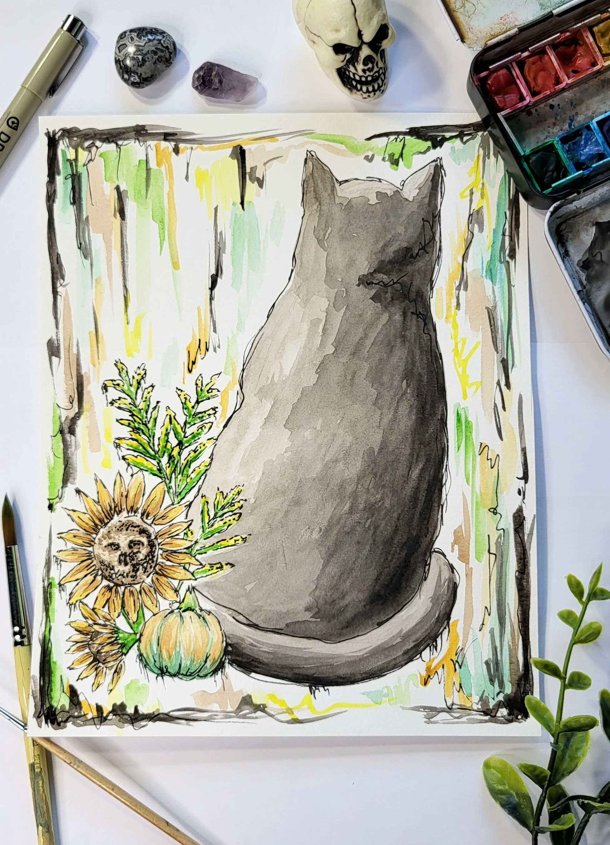 Protected by Resilience- Original Watercolor Painting