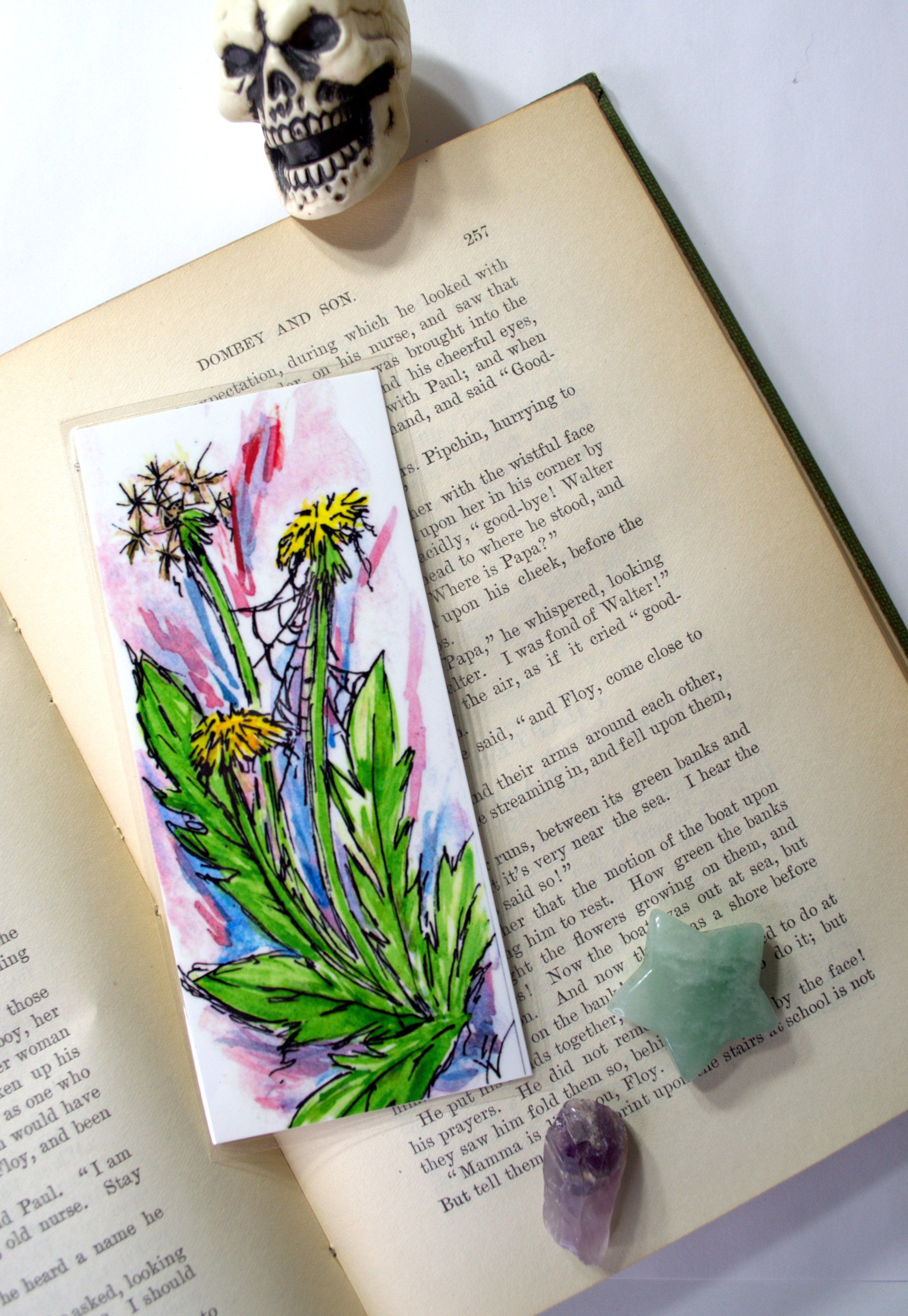 Blooming Wish Watercolor Bookmark