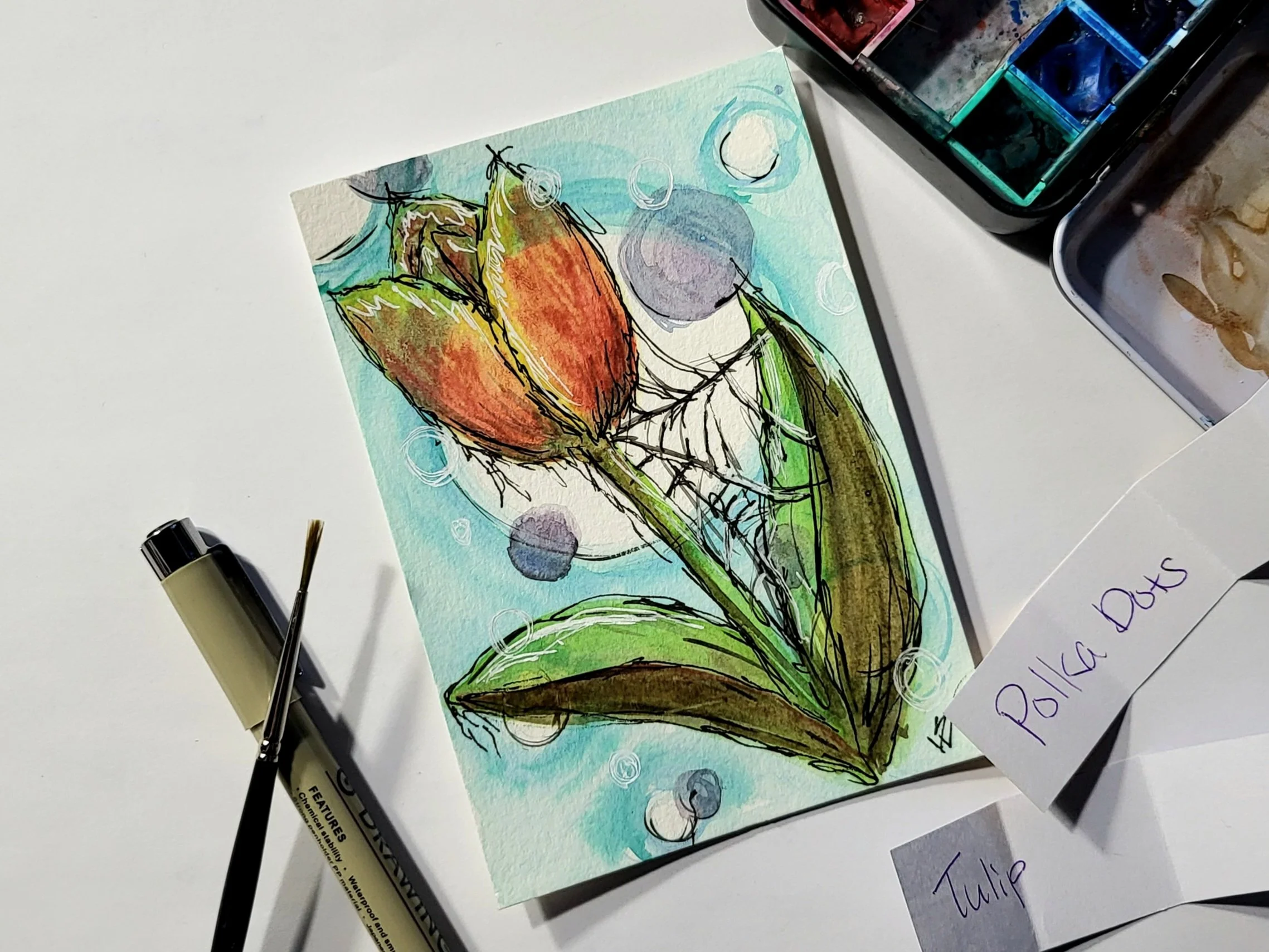 Renewal Through Fire Tulip Original Painting