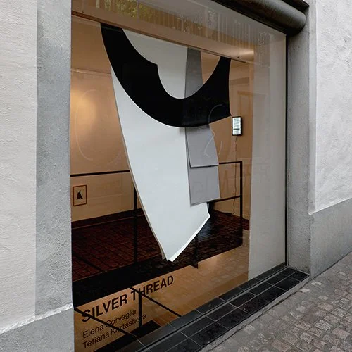 — Silver Thread, 2023 
installation, wood, paper