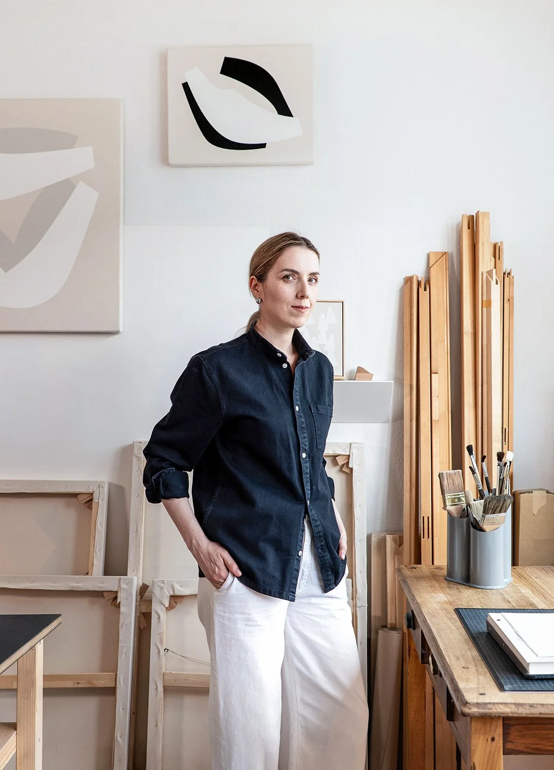 Tetiana Kartasheva, portrait in her studio in Zurich, Switzerland