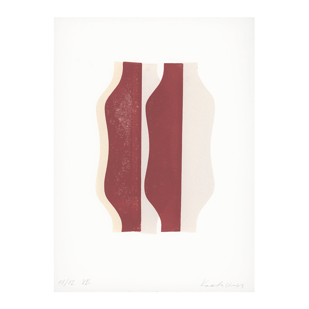 SHAPE STUDIES: RESONANCE 2026  Linoleum block print on cotton paper 
Variable Edition of 12 + 2 A.P. 
18 × 24cm
