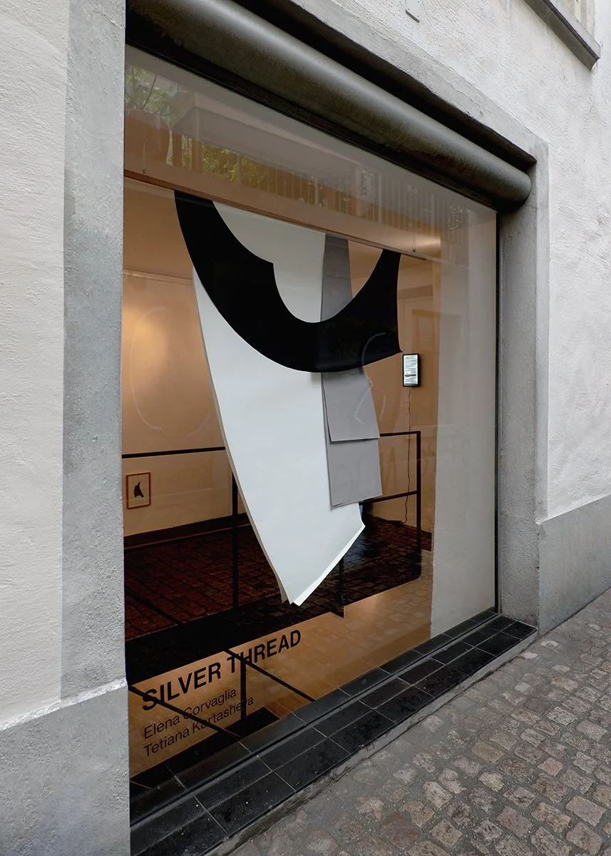 — Silver Thread, 2023 
installation, wood, paper