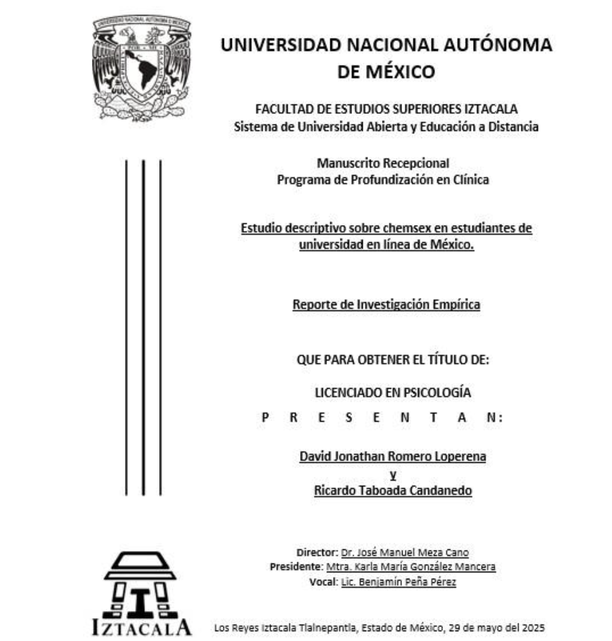 Chemsex in online university students from Mexico