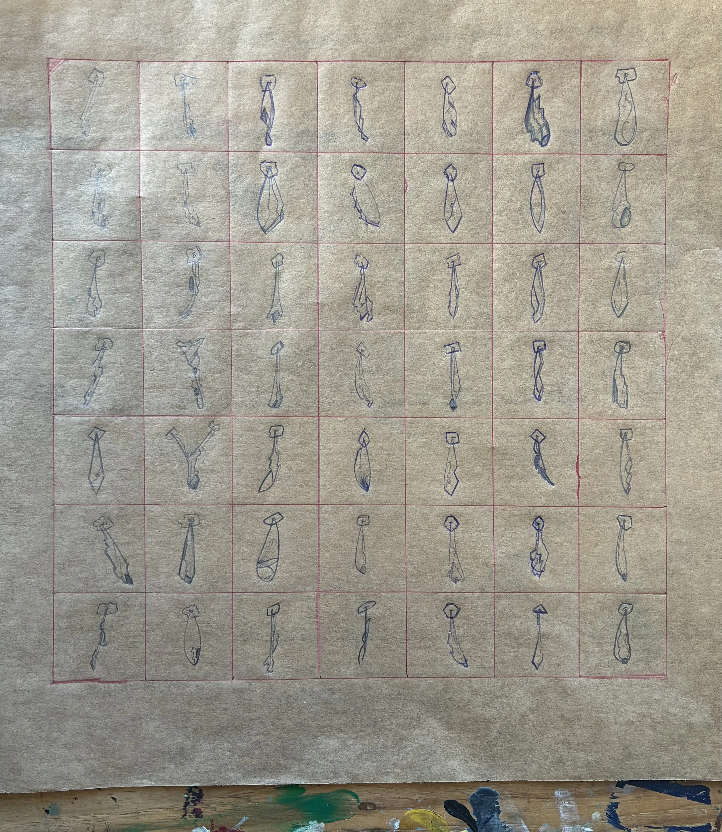 Sketch for handcrafted silver ornaments
