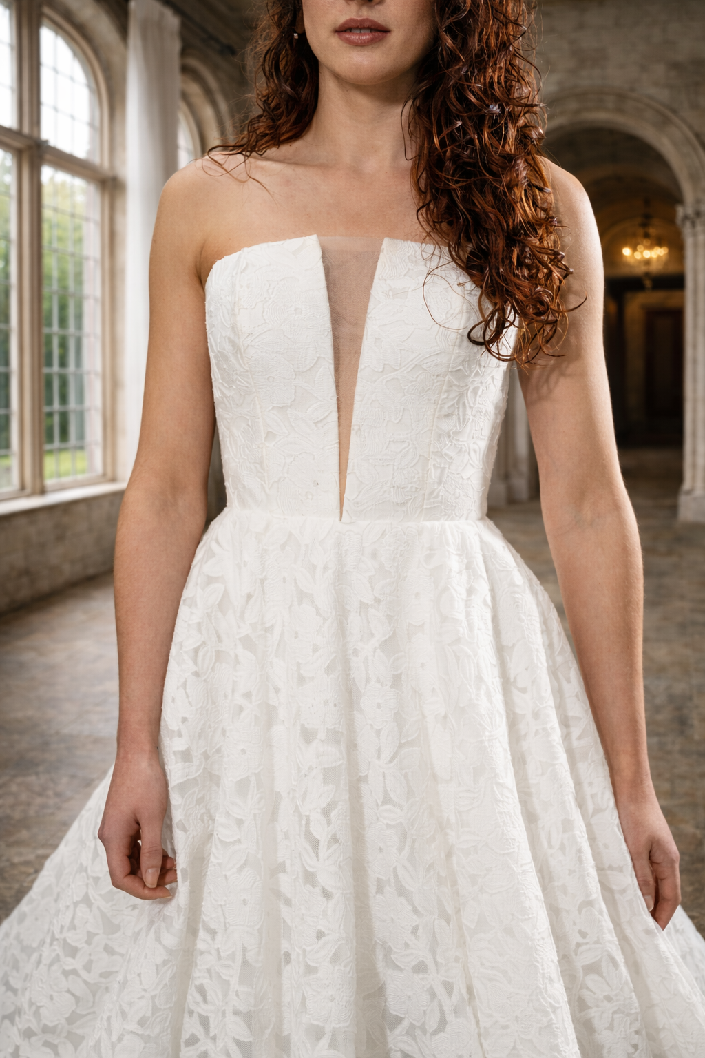 GABRIEL-JAMES-LILA-STRAPLESS-BALLGOWN-LASERCUT-LACE-WEDDING-DRESS-AT-EDEN-BRIDAL-BELFAST-castle-2.png