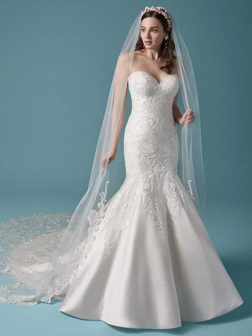 Milena Mikado Satin Mermaid Wedding Dress at Eden Bridal Belfast.